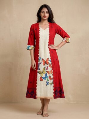Jamdani and Quirky Fusion Dress